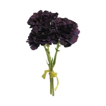 Ramo de claveles decorativos LIXUAN, púrpura oscuro, 25cm