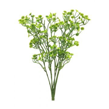 Arbusto artificial de gypsophila ZIMEI en varilla de ajuste, verde-amarillo, 40cm