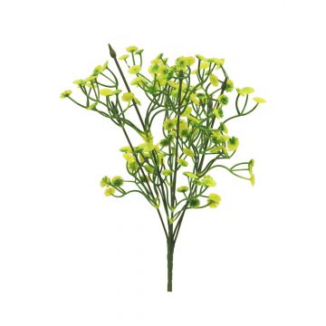 Arbusto artificial de gypsophila ZILIN, amarillo-verde, 40cm