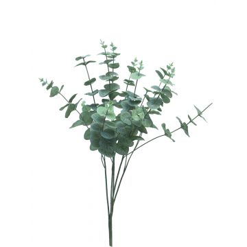 Eucalipto artificial FENYU, varilla de ajuste, verde-blanco, 60cm