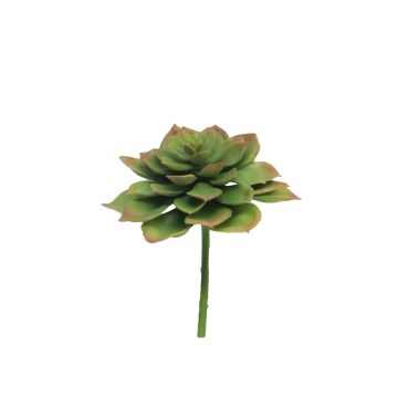 Echeveria morani artificial XINYA en varilla de ajuste, verde-rojo, 17cm