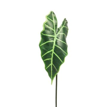 Hoja artificial de alocasia Sanderiana XIANAN, verde, 60cm