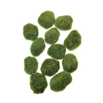 Piedras de musgo artificiales LILUDA, 12 piezas, verde, 9cm