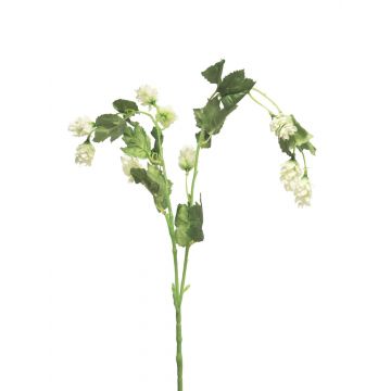 Rama de lúpulo artificial ZICHENG con flores, crema, 90cm