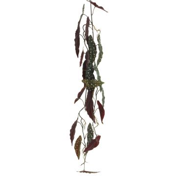 Guirnalda artificial de begonia ZIHENA, verde-blanco, 105cm