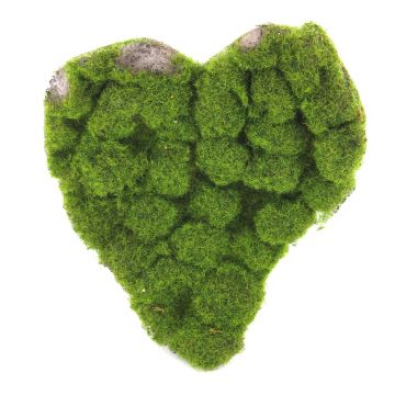 Decoración de corazón de musgo YUEYA, verde, 30x25cm
