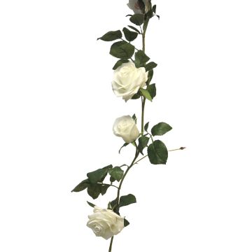 Guirnalda de rosas artificiales KAILIN, blanca, 145cm