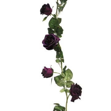 Guirnalda de rosas artificiales KAILIN, morado oscuro, 145cm
