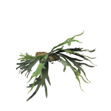 Planta falsa de helecho de ciervo KONGXI en varilla de ajuste, verde, 50cm