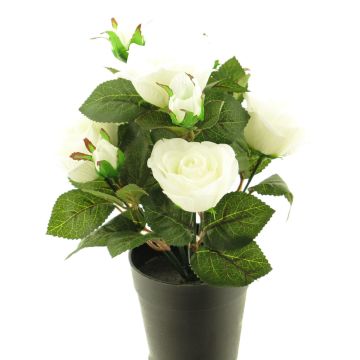 Rosa artificial ZHIXIAO, crema, 25cm