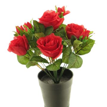 Rosa artificial ZHIXIAO, rojo, 25cm