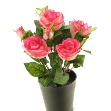 Rosa artificial ZHIXIAO, rosa, 25cm