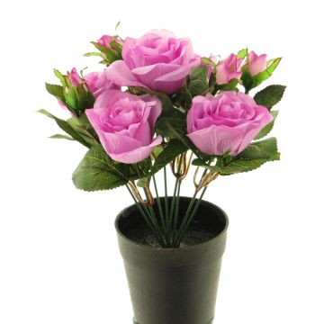 Rosa artificial ZHIXIAO, morado, 25cm