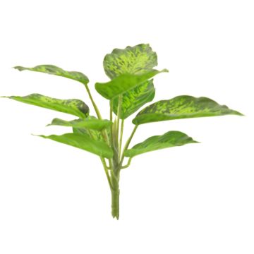 Planta decorativa de Dieffenbachia XUMEI, varilla de ajuste, verde-crema, 25cm