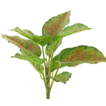 Planta falsa de Caladium SHUTONG en varilla de ajuste, verde-rojo, 25cm