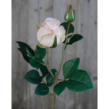 Rosa artificial RENESMEE, rosa pálido, 45cm, Ø6cm