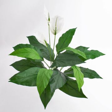 Spathiphyllum artificial ROMY, con flor, vara fijación, blanco, 70cm