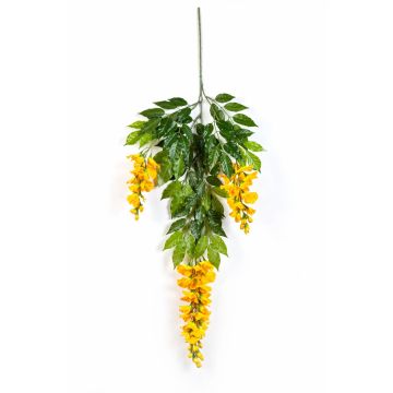 Rama de glicina artificial LAUREN, con flores, amarillo, 85cm