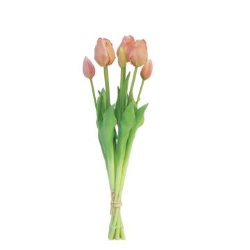Ramo de tulipanes artificiales LONA, melocotón, 45cm, Ø15cm