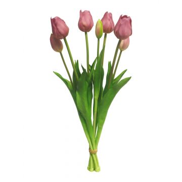 Ramo de tulipanes artificiales LONA, malva, 45cm, Ø15cm