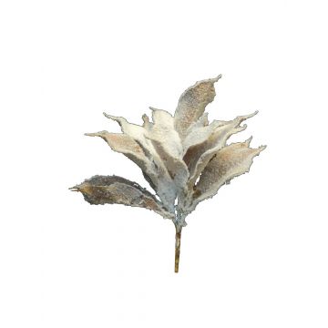 Agave pygmaea artificial LUMIAO, nevado, crema-beige, 35cm