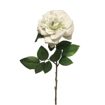 Rosa de terciopelo YUFAN, crema, 60cm