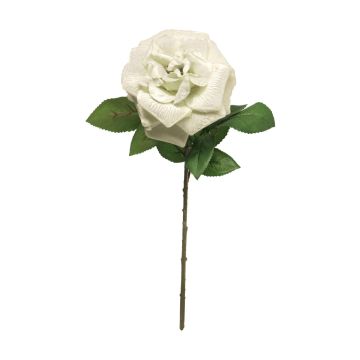 Rosa de terciopelo YUFAN, crema, 45cm