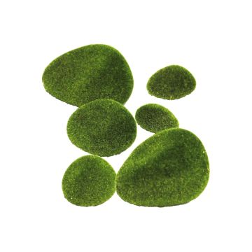 Piedras de musgo artificial YIBIN, 6 piezas, verde