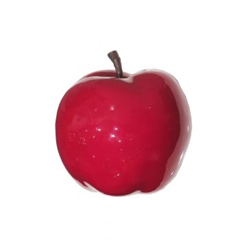 Manzana decorativa LINSHUO, rojo brillante, 14cm