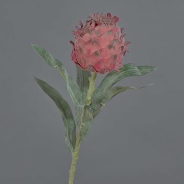 Flor de alcachofa artificial LANQIN, burdeos, 60cm