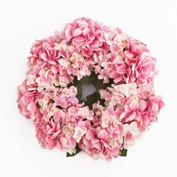 Corona de hortensias textiles MEJA, rosa, Ø35cm