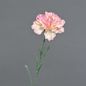 Clavelina artificial VANERA, rosa-blanco, 60cm, Ø8cm