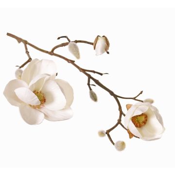 Magnolia artificial KOSTAS, crema, 55cm, Ø5-8cm
