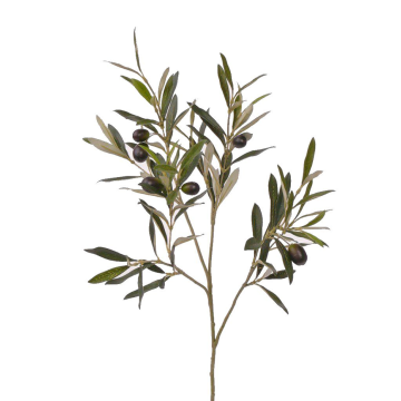 Rama de olivo de imitación LHAMIN, con frutos, verde, 55cm