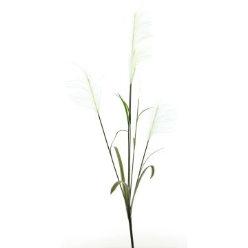 Rama artificial de hierba de la pampa LINEN con panículas, blanca, 145cm