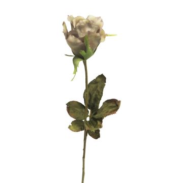 Rosa artificial HUINA, beige-morado, 60cm