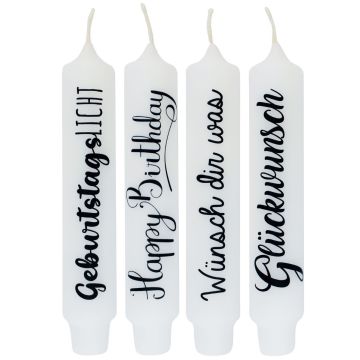 Vela perforada con frase KELANI, deseos, 4 velas, 4 frases, multicolor, 16,5 cm, Ø 2,8 cm, 6 h Vela perforada con frase KELANI, deseos, 4 velas, 4 frases, multicolor, 16,5 cm, Ø 2,8 cm, 6 h