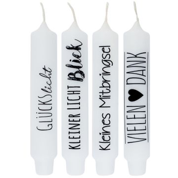 Vela perforada con frase KELANI, persona favorita, 4 velas, 4 frases, multicolor, 16,5 cm, Ø 2,8 cm, 6 h Vela perforada con frase KELANI, persona favorita, 4 velas, 4 frases, multicolor, 16,5 cm, Ø 2,8 cm, 6 h