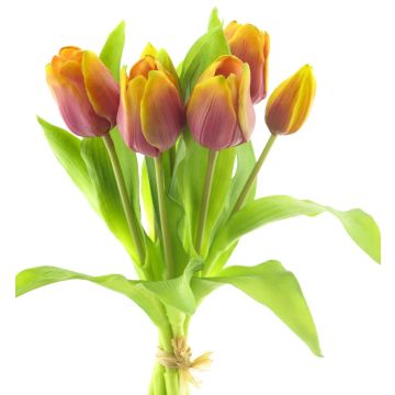 Ramo de tulipanes artificiales LONA, amarillo-morado, 30cm