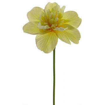 Flor de narciso artificial FEIHAO, crema, 40cm