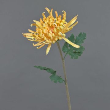 Crisantemo decorativo YASULI, naranja-amarillo, 70cm
