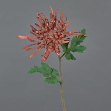 Crisantemo decorativo YASULI, burdeos, 70cm
