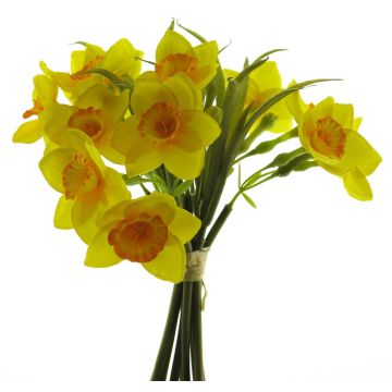 Ramo de flores artificiales de narciso MUFAN, amarillo-naranja, 25cm