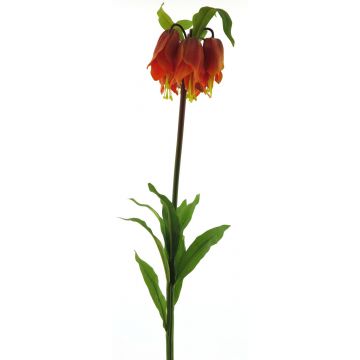 Flor artificial de corona imperial YATAO, naranja-rojo, 120cm