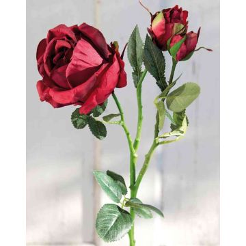 Rosa artificial SOLERA, rojo, 50cm, Ø9cm