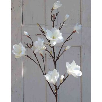 Rama de magnolia textil YONA, crema-blanco, 130cm