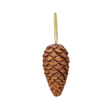 Panas de pino brillantes VINCENT, colgantes, cobre, 23 cm