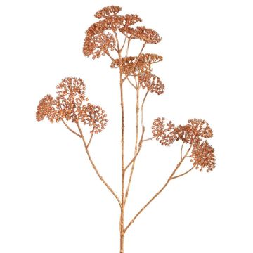 Rama decorativa de milenrama ORTEGA, cobre, 70 cm, Ø 4 cm