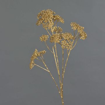 Rama decorativa de milenrama ORTEGA, dorada, 70 cm, Ø 4 cm