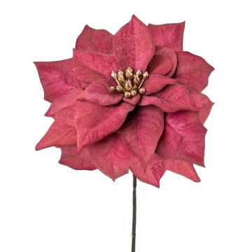 Poniente de navidad de terciopelo ZEPYRIS, rojo burdeos, 55 cm